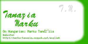 tanazia marku business card